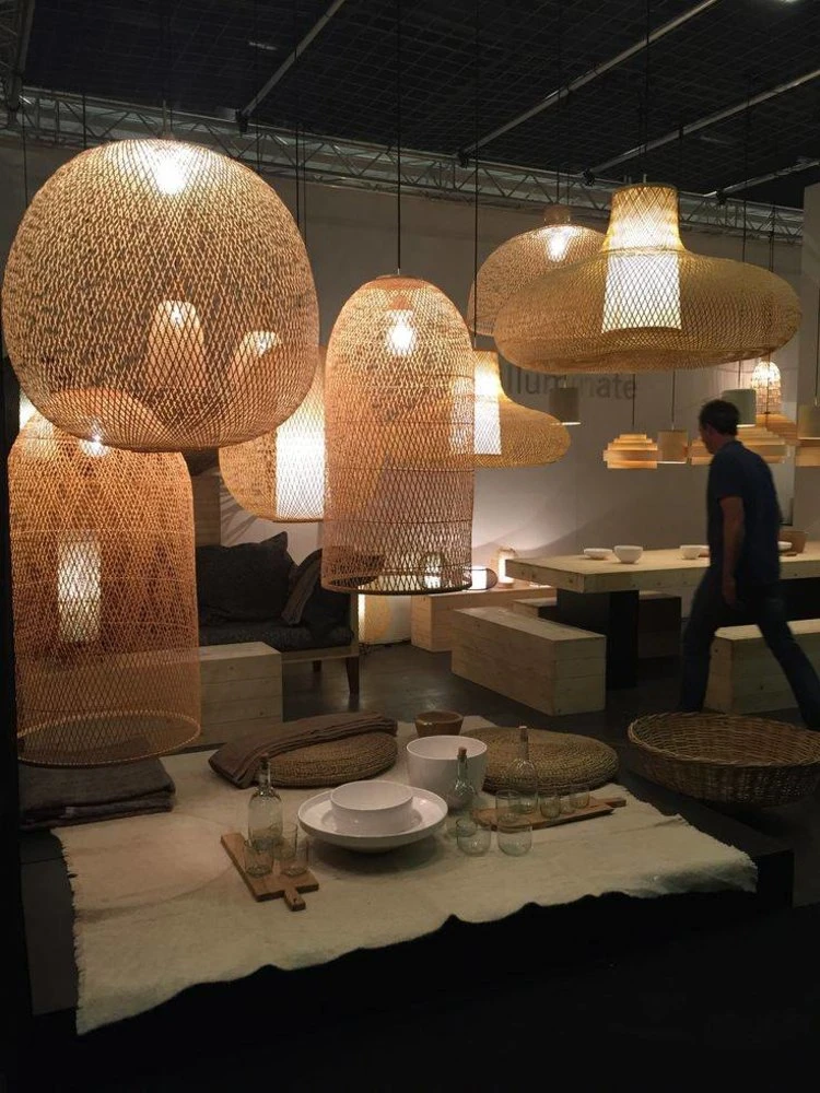 Ay Illuminate Hanglamp Cap Large Bamboe ø48cm 2 Ay Illuminate Hanglamp Cap Large Bamboe ø48cm - Afbeelding 2