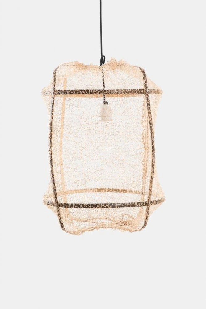 Ay Illuminate Hanglamp Z5 Zwart Sisal Net Tea Doek ø42x57cm 1 Ay Illuminate Hanglamp Z5 Zwart Sisal Net Tea Doek ø42x57cm