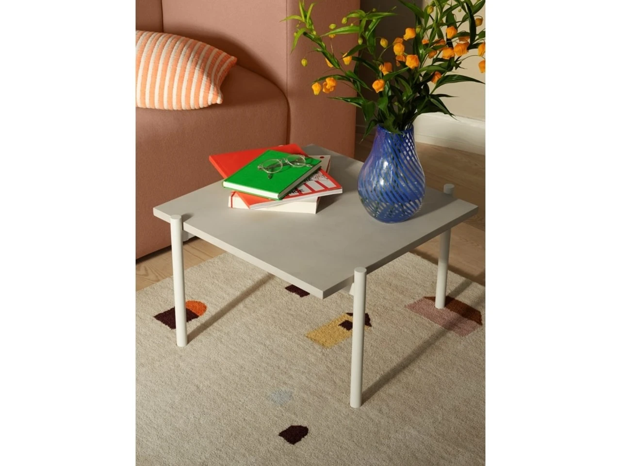 Broste Copenhagen Ada Vaas Crossstripe Blauw - 14485074 2 Broste Copenhagen Ada Vaas Crossstripe Blauw - 14485074 - Afbeelding 2