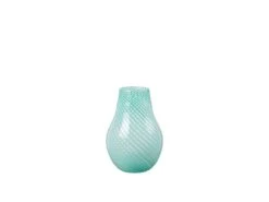 Broste Copenhagen Ada Vaas Crossstripe Turquoise - 14485072
