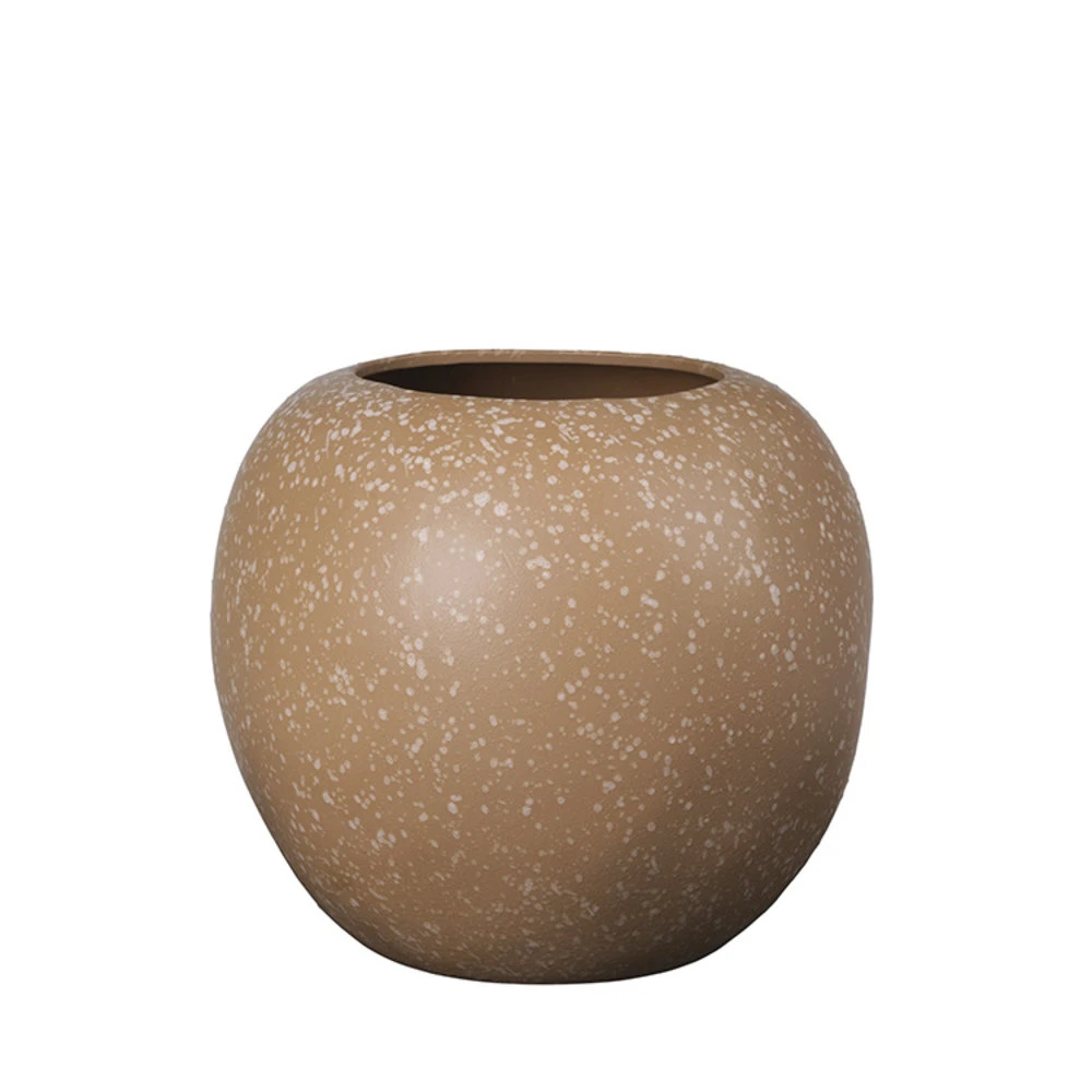 Broste Copenhagen Apple Vaas Aardewerk Koffie - Ø31XH28CM 1 Broste Copenhagen Apple Vaas Aardewerk Koffie - Ø31XH28CM