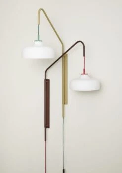 Hubsch Current Wandlamp Rood/bruin - 961617 -Kwaliteitsmeubelwinkel hubsch current wandlamp rood bruin 961617 2