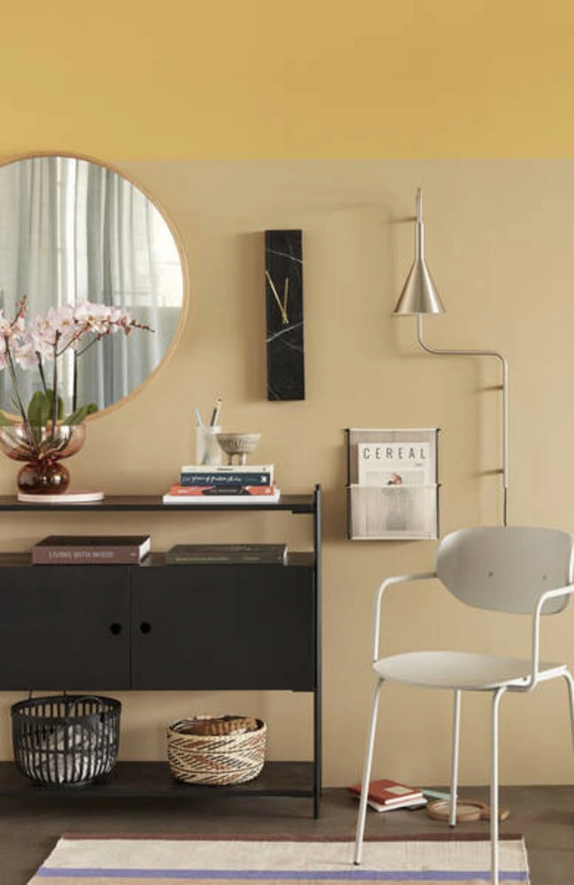 Hubsch Klok Marmer - Zwart/messing 2 Hubsch Klok Marmer - Zwart/messing - Afbeelding 2