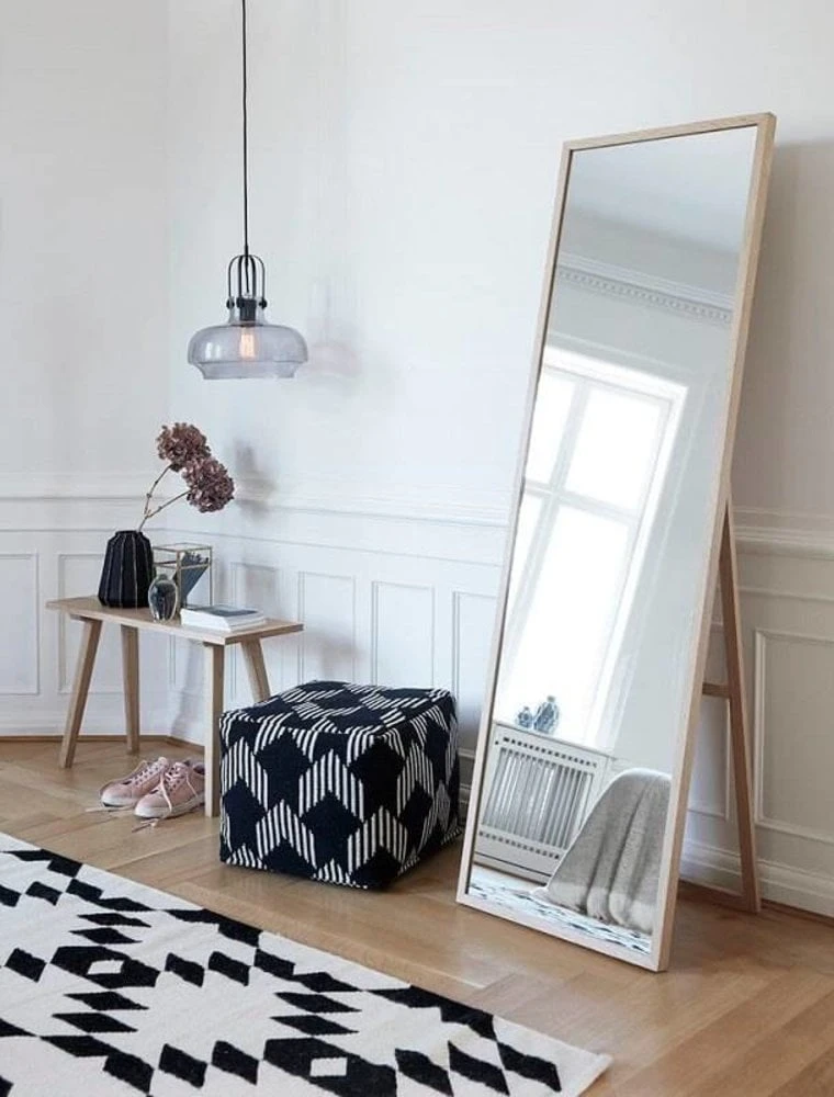 Hubsch Staande Spiegel Eiken 2 Hubsch Staande Spiegel Eiken - Afbeelding 2