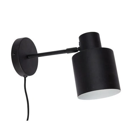 Hubsch Wandlamp Zwart Metaal 2 Hubsch Wandlamp Zwart Metaal - Afbeelding 2