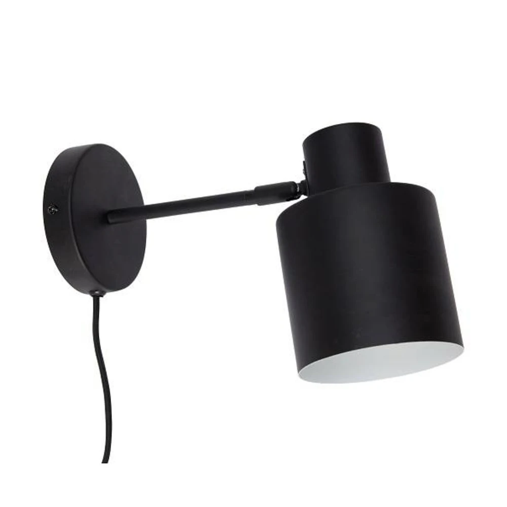 Hubsch Wandlamp Zwart Metaal 1 Hubsch Wandlamp Zwart Metaal