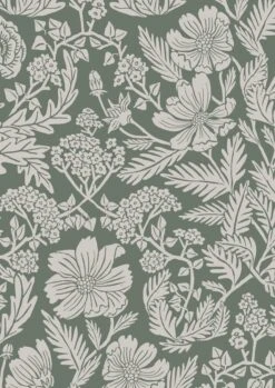 KEK Amsterdam Bloemen Behang Groen 100x280cm FR-004