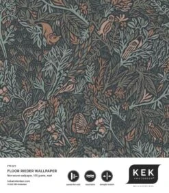 KEK Amsterdam Botanisch Patroon Behang 100x280cm FR-021 -Kwaliteitsmeubelwinkel kek amsterdam botanisch patroon behang 100x280cm f 18