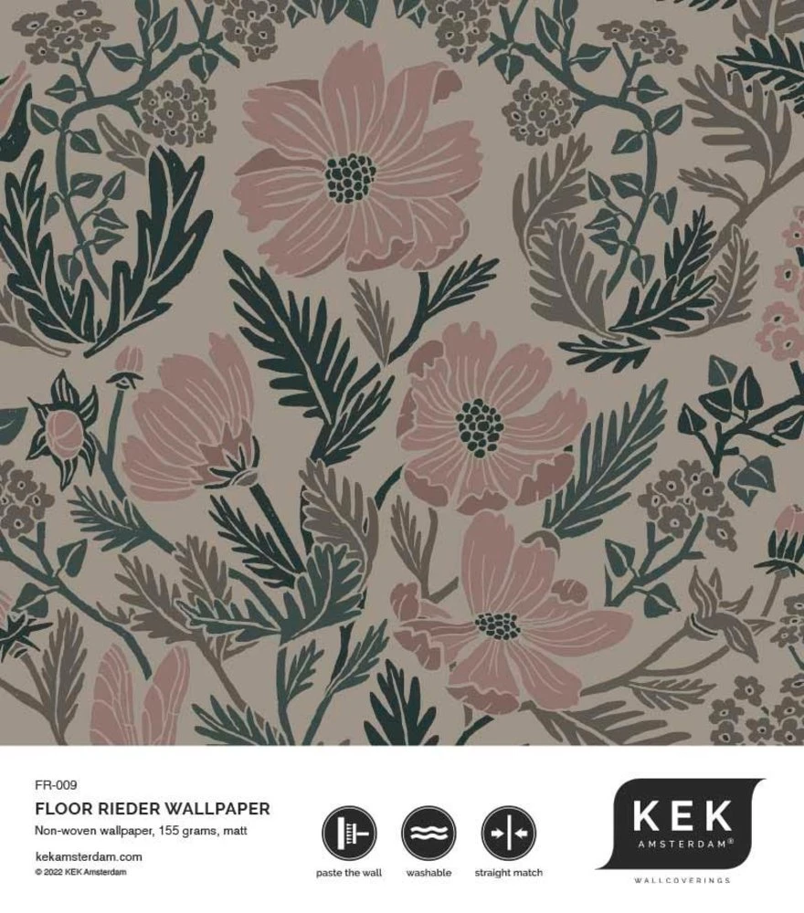 KEK Amsterdam Botanisch Patroon Behang 100x280cm FR-009 5 KEK Amsterdam Botanisch Patroon Behang 100x280cm FR-009 - Afbeelding 5