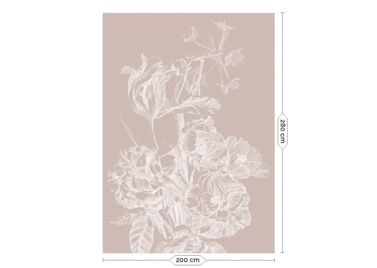 KEK Amsterdam Engraved Bloemen Behang Nude WP-744 200x280cm 2 KEK Amsterdam Engraved Bloemen Behang Nude WP-744 200x280cm - Afbeelding 2