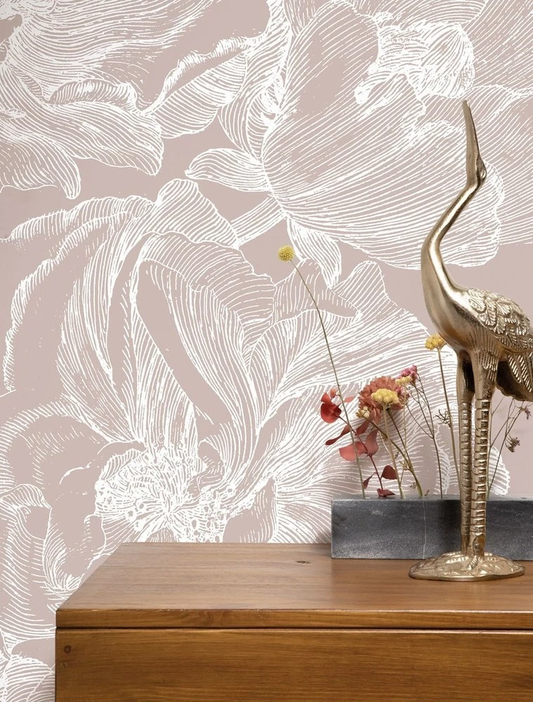 KEK Amsterdam Engraved Bloemen Behang Nude WP-744 200x280cm 5 KEK Amsterdam Engraved Bloemen Behang Nude WP-744 200x280cm - Afbeelding 5