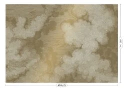KEK Amsterdam Engraved Clouds Goud Behang MW-012- 400x280cm