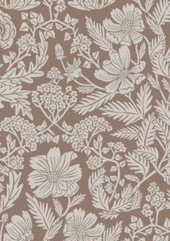 KEK Amsterdam Getekende Bloemen Behang 100x280cm Nude - FR-002