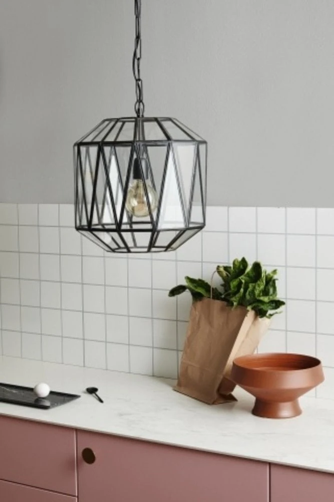 Nordal Ate Hanglamp Glas Triangels - Zwart 2 Nordal Ate Hanglamp Glas Triangels - Zwart - Afbeelding 2