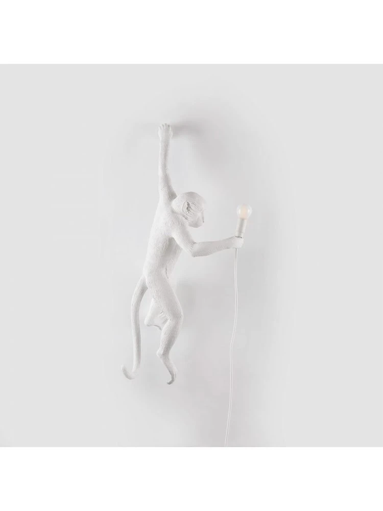 Seletti Monkey Lamp Hanging Left - Wit 2 Seletti Monkey Lamp Hanging Left - Wit - Afbeelding 2