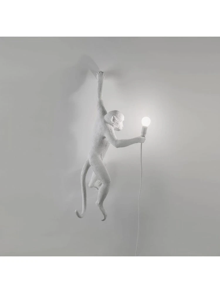 Seletti Monkey Lamp Hanging Left - Wit 3 Seletti Monkey Lamp Hanging Left - Wit - Afbeelding 3
